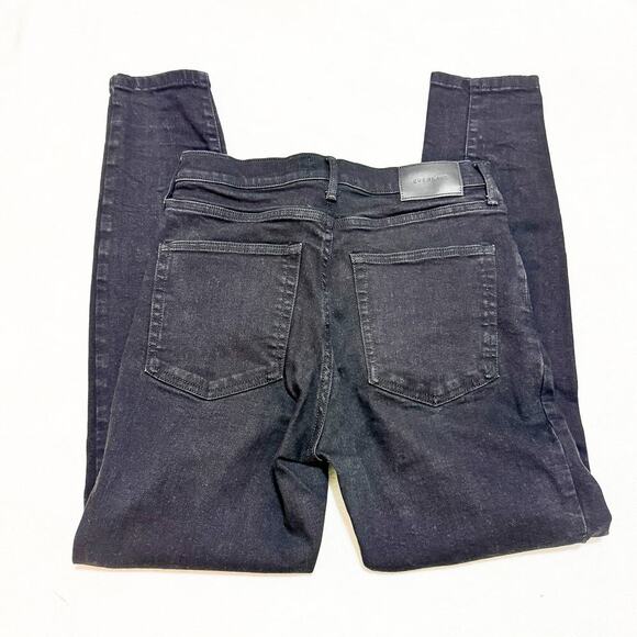 Everlane The High Rise Skinny Jean Black Denim Zip Fly Stretch Size 30 - Picture 5 of 8